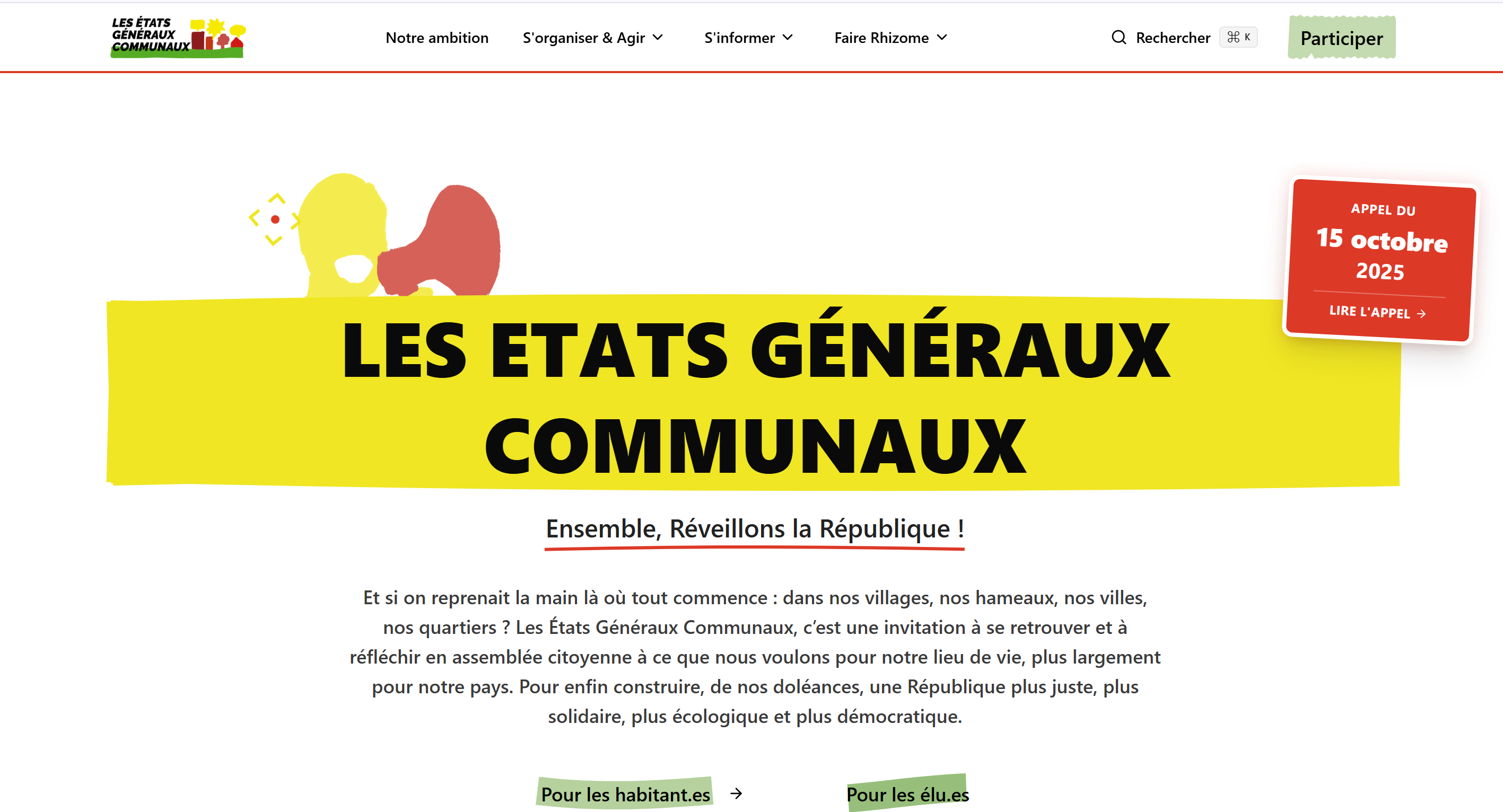 Site vitrine des Etats Généraux Communaux