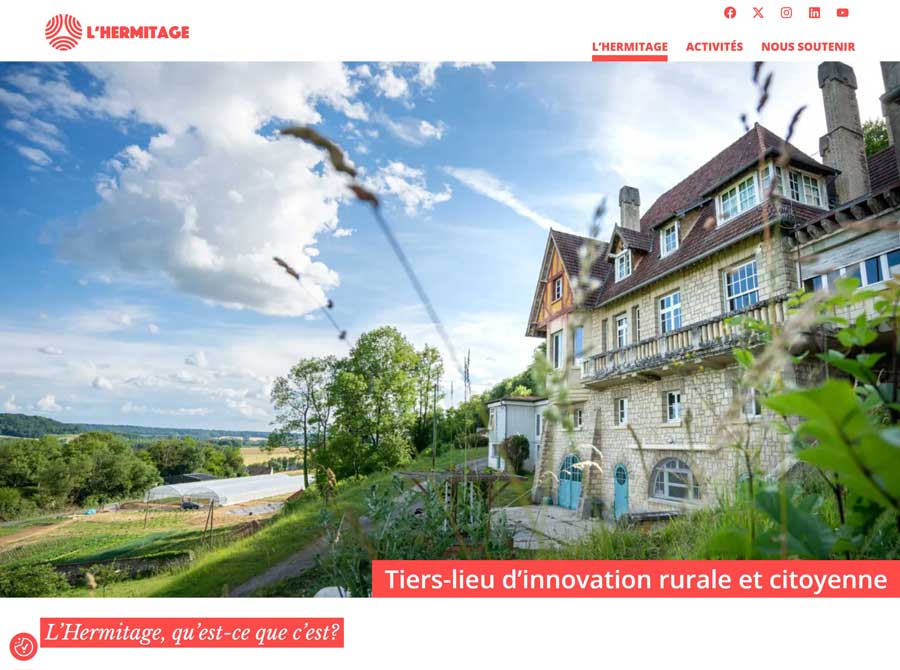 Site vitrine du Tiers Lieu L'Hermitage