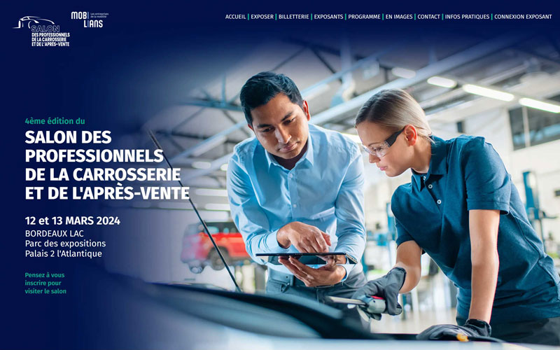 Site vitrine du Salon de la Carrosserie 2024